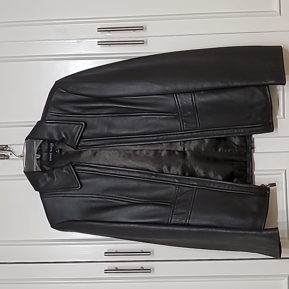 00s Anne Klein Coat Leather Jacket
